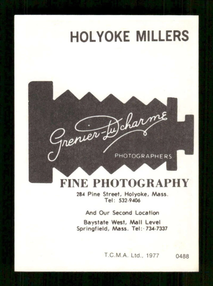 1977 TCMA Holyoke Millers 488 Dave Smith BXCP05 - Image 2 of 2