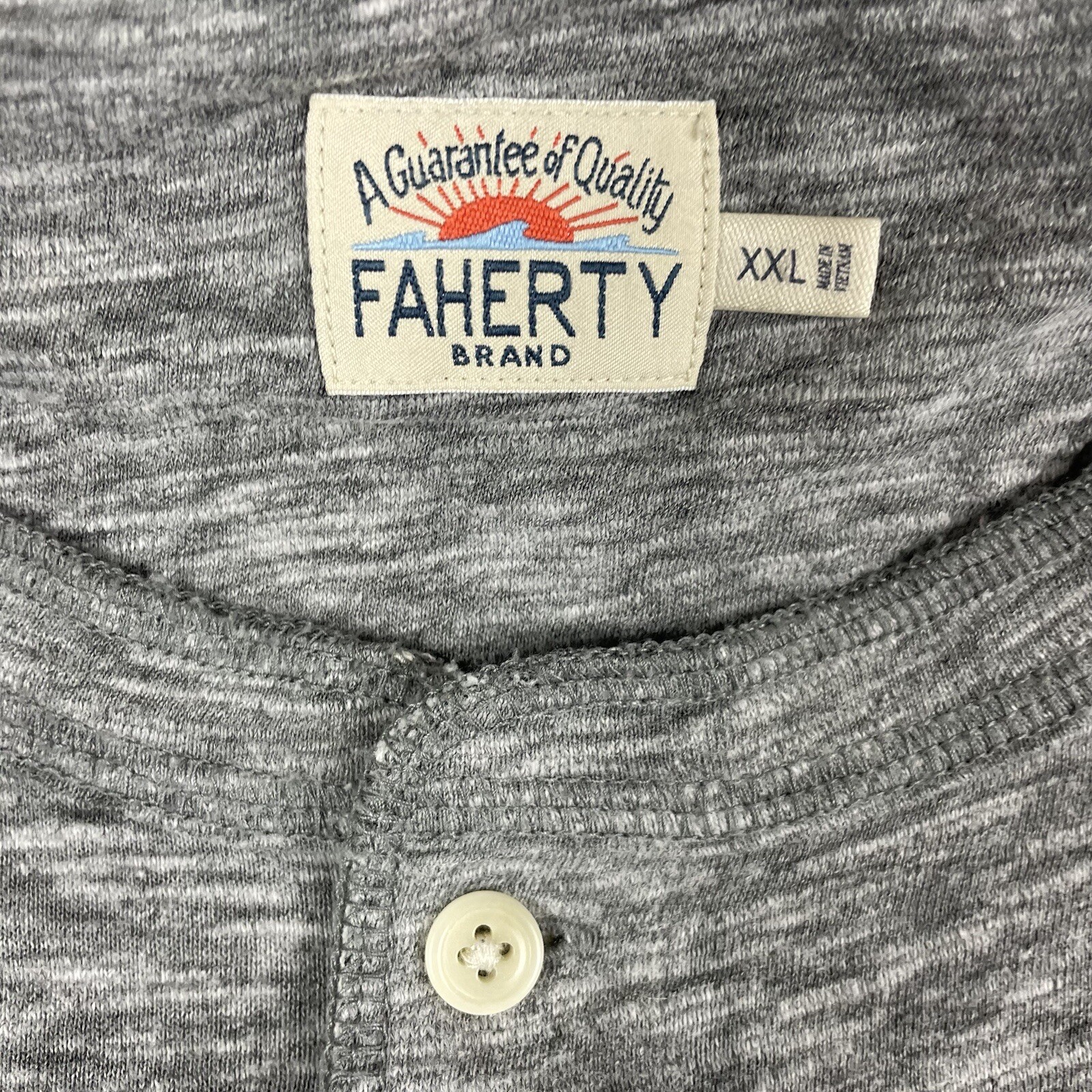 Faherty Gray Cotton Blend Performance Stretch L/S… - image 4