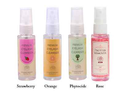 Lash Cleanser Primer Protein Remover Strawberry, Rose Scent Eyelash Extension 