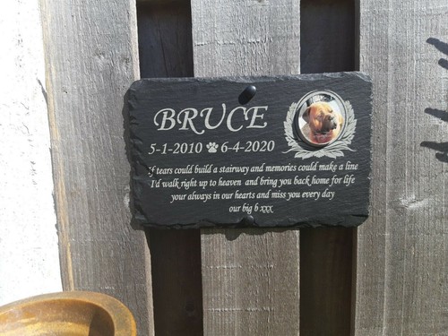 Burial Grave Marker. Cemetery Cremation Plot Plaque with Photo. Various Sizes. - Picture 17 of 52
