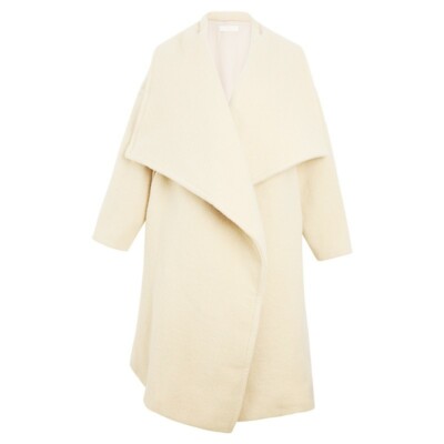 Woll Kaschmir Mantel mit Wasserfall aufschlag Cashmir Coat Waterfall Size S