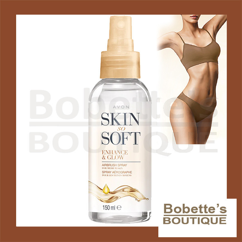 Brume Autobronzante Avon Skin So Soft - Spray Transparent - 150 Ml - Teint Hâlé Sans Soleil - Hypoallergénique - Neuf