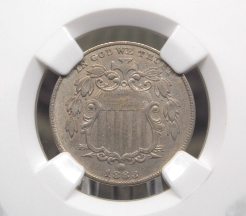 1883/1882 Shield Nickel FS-301 5c NGC AU50 #070 *KEY* About Unc *STACK'S* ECC&C