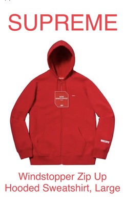supreme windstopper zip up hooded sweatshirt