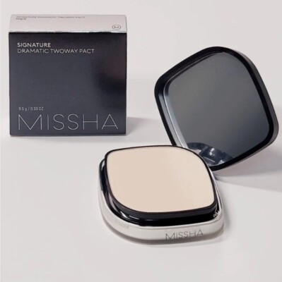 QTY: 2 MISSHA Signature Dramatic Two-Way Pact SPF25  Sand or Vanilla  USA Seller