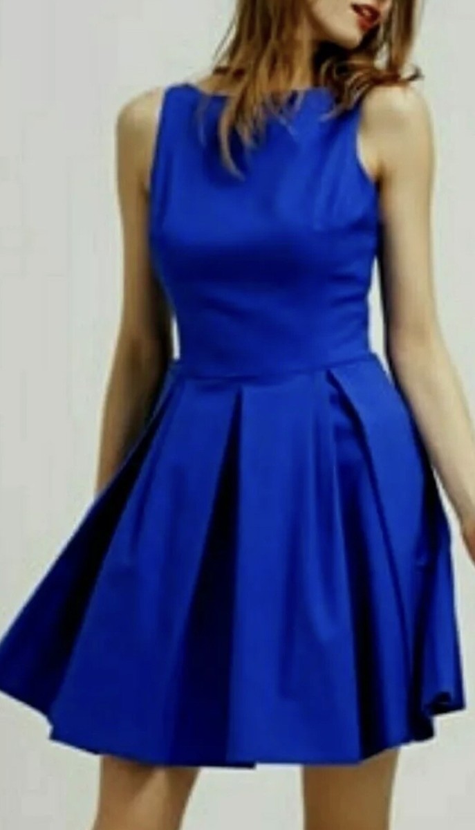 ralph lauren royal blue dress NWT Polo Fit & Flare Sleeveless Blue $245 Size 8 Its time to update your closet with high quality RALPH LAUREN Halter Ruffle Dress