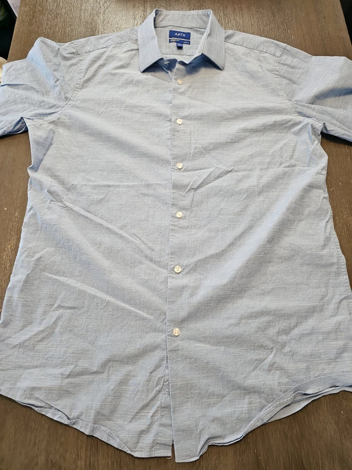 Apt 9 Men's Light Blue Long Sleeve Dress Shirt Size L 16.5 32/33 - Image 2 of 4
