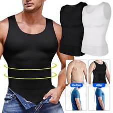 Compressed Men Slimming Vest Body Slimmer Chest Belly Waist Shirt US Stock