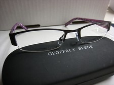 GEOFFREY BEENE EYEGLASS FRAMES Style ENGAGE in PURPLE 52-19-135 W/ Case