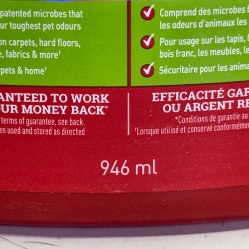 NATURE'S MIRACLE (2 PACK) Advanced Stain & Odour Eliminator 946 ml, Red - Picture 6 of 10