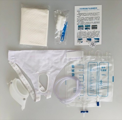 Männlicher Silikon Urinbeutel Sammler Urinal Pipi Halter Sammler Harninkontinen - Bild 18 von 22