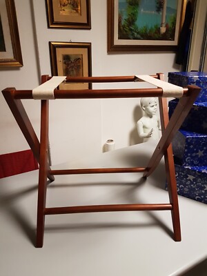 Portavaligie Pieghevole GYMAX - 2 Ripiani, Carico 50kg, Bianco, Per Casa E Hotel - Foto 3