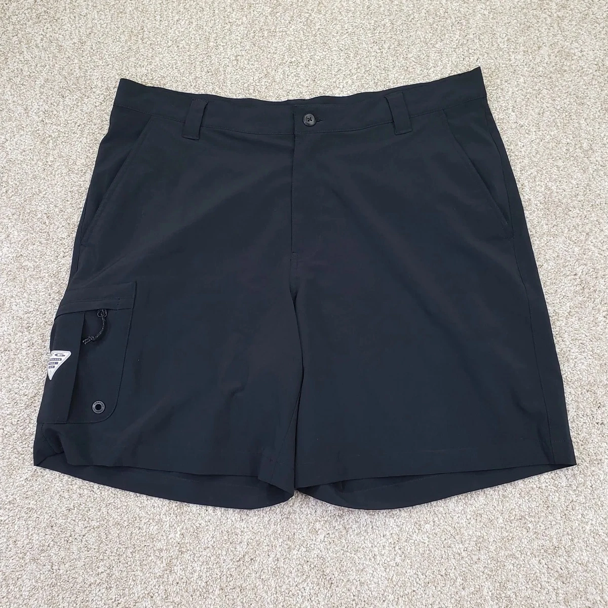 Columbia PFG Omni Shield Size 38 Mens Advance Repellency Shorts Black XM0695