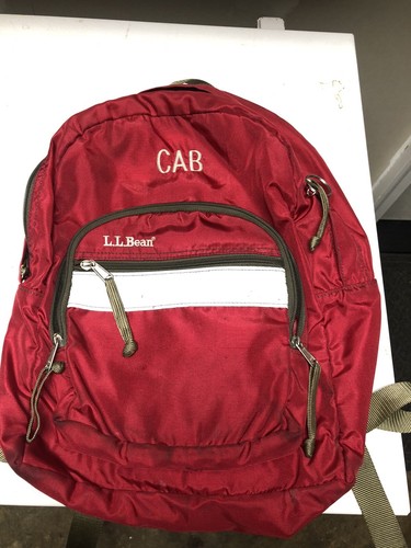 LL Bean Backpack Vintage 90s Red 
