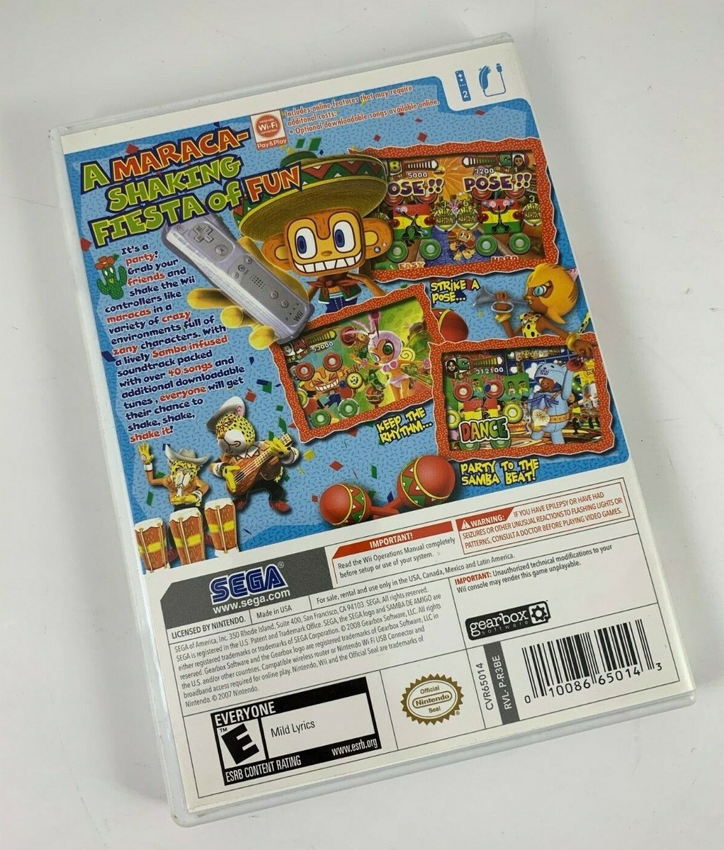 Samba de Amigo WII Video Game Complete With Manual Free Shipping