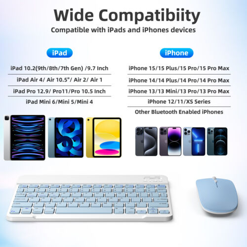 Set tastiera + mouse Bluetooth silenzioso ricarica wireless per PC portatile Mac Windows - Foto 26 di 45