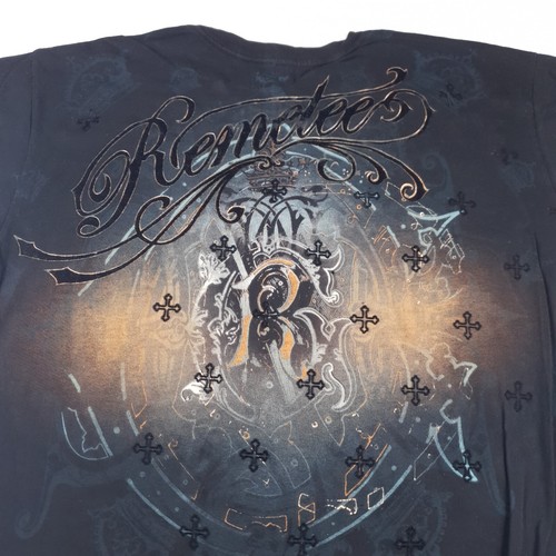 Remetee Trademark Mens L City of Angels Skull Crown Black T-Shirt Made in USA - Picture 5 of 8