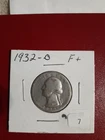 1932-D Washington Quarter,Highly Key Date First Year Issue Extremely Low Mintage