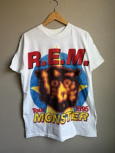 R.E.M. Monster Tour T-Shirt Vintage 90's Band Tee Conce 1990s vintage concert t-shirt, vintage, size XL, single stitch, B+ condition