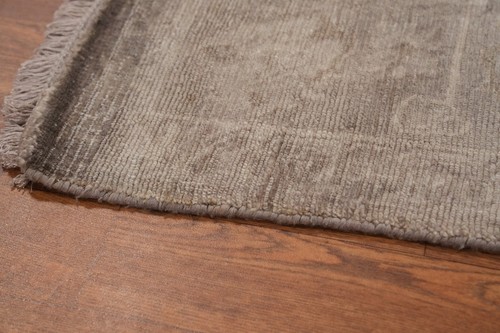 Handmade Transitional Silk Carpet Oushak Turkish Rug 7x10 Ft Living Room Rug - Picture 9 of 14