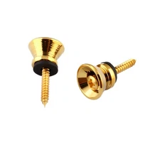 Gold Guitar Strap Lock Strap Button Pegs End Pins for Guitar Bass Ukulele