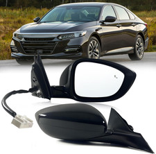Left Driver Mirror Fits 2018-2022 Honda Accord LX, Sport with Power Glass Heate
