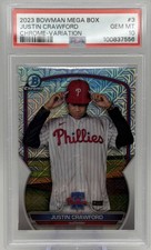Justin Crawford 2023 Bowman Chrome Mega Box Photo Variation Refractor PSA 10