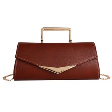Women Vegan Leather Evening Handbag Crocodile Pattern Handle Clutch Purse Cro...