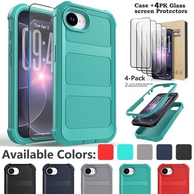 For iPhone 17e Case Shockproof Protective Rugged Matte Cover & Screen Protector