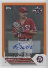 2023 Topps Pro Debut Orange Foil Auto 25/25 Brenner Cox #PD-128 Auto 0ut