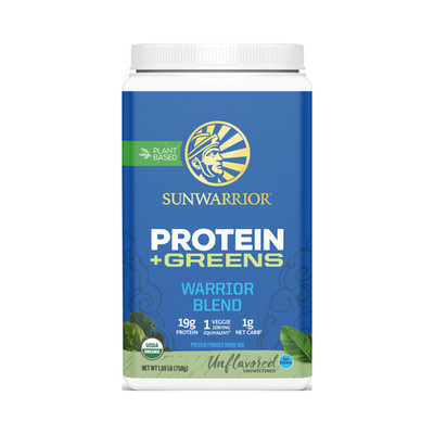 Sunwarrior Warrior Blend + Greens Organic (750g) Unflavoured - Eiweiße