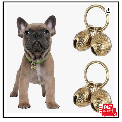 Copper Bell for Dog Collar, 4 PCS Brass Dog Bells Extra Loud Collar Bell for Pet