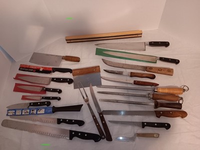 Mixed Lot of KItchen Knives & Kitchen Items, 24 Pieces, J.A. Henckels, Sabatier+