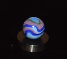 JABO/DAS Blue Racer Mica👽Adventure Swirl Toy Marble Size .687"=11/16" Mint