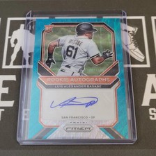 Luis Alexander Basabe 2021 Panini Prizm Rookie Autographs Teal Wave Prizm /50 #R