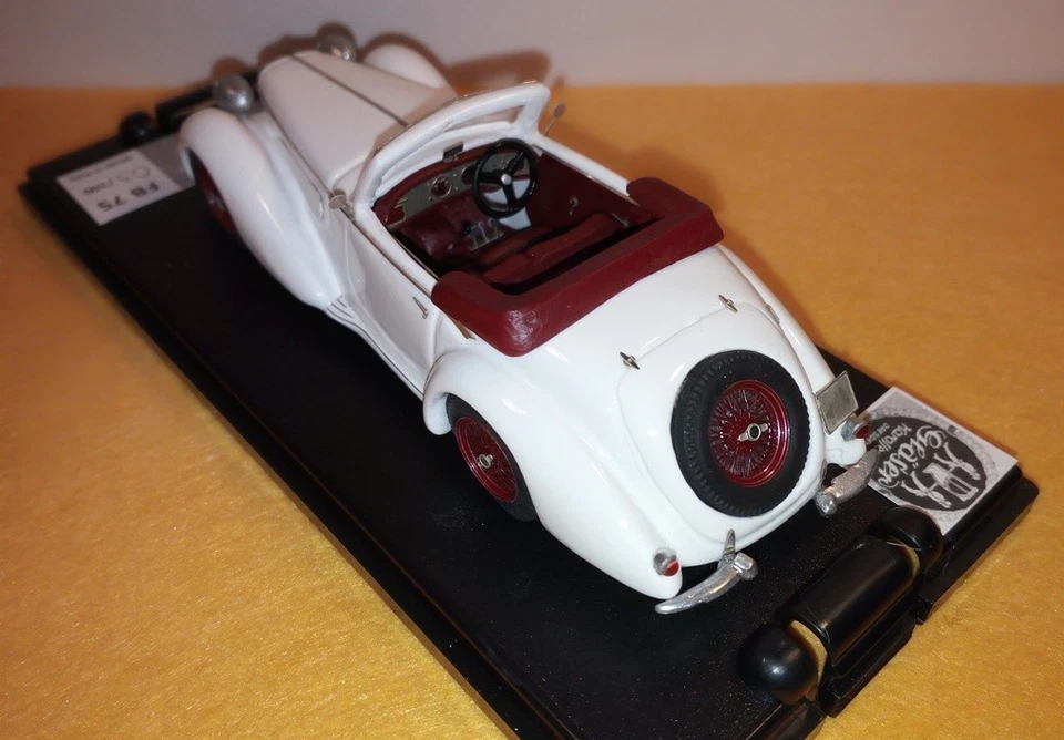 1:43 Alfa Romeo 6C/2300B Cabrio GLAESER Blanc Kit En Résine FB Model 75A - Photo 4/4