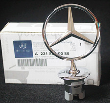 44mm Front Hood Ornament Mounted Star Emblem Fit For Mercedesbenz C E S Amg