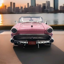 1957 Buick Roadmaster Rose-Blanc 1:18 Motor Max 73152