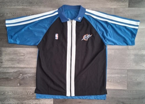 Vintage Champion 90's Washington Wizards Shooting NBA Warm Up Shirt Size Large - product listing photo