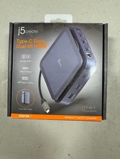 J5 Create USB-C Dock Dual 4K HDMI Port Hub 12-in-1 JCD3198 'NIB