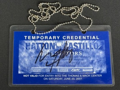 Ricky Hatton vs Jose Luis Castillo 2007 Fight/Boxing Credential Lanyard Pass