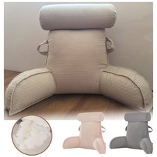 Soft Reading Pillow with Side Pocket Backrest Pillow Bed Cushion