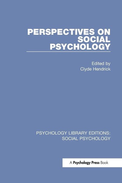 Clyde Hendrick | Perspectives On Social Psychology | Taschenbuch | Englisch-image