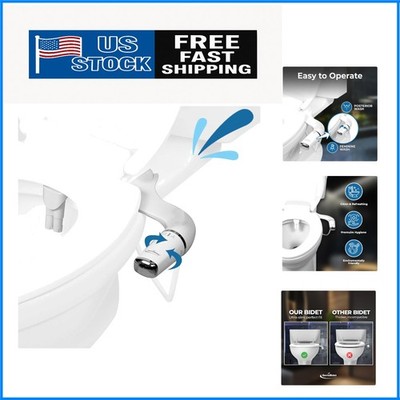 Luxury Left-Handed Bidet with Pressure Controls - Instant Cleanliness at Home