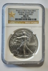 2016-(W) $1 1oz Silver American Eagle MS70 NGC 4389965-014 Early Releases