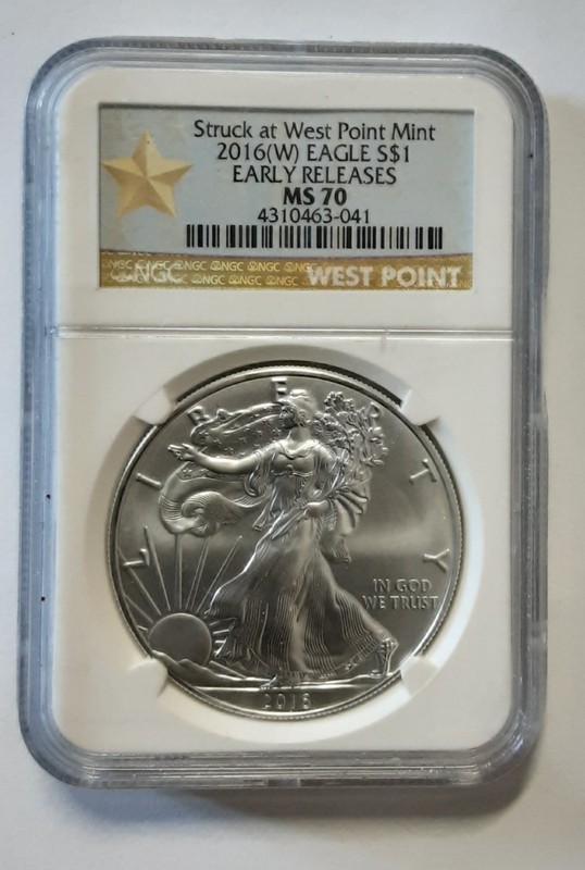 2016-(W) $1 1oz Silver American Eagle MS70 NGC 4389965-014 Early Releases