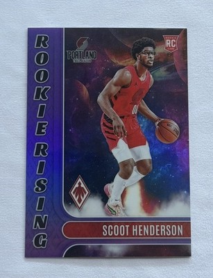 2023-24 Panini Phoenix - Rookie Rising Scoot Henderson #11 Purple /75 (RC)