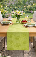 BlüTen Meer – 40X140 Cm – In Frischem LindgrüN Mit Lotus-Effekt – Fleckschutz &