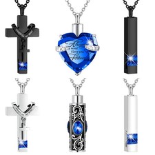 6 Pcs Ashes Necklace Urn Jewelry for Human Ashes Memorial - Men  Women Pendant