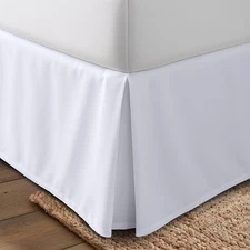 Queen Bed Skirt - Soft Quadruple Pleated Ruffle - Easy Fit with 16 Inch